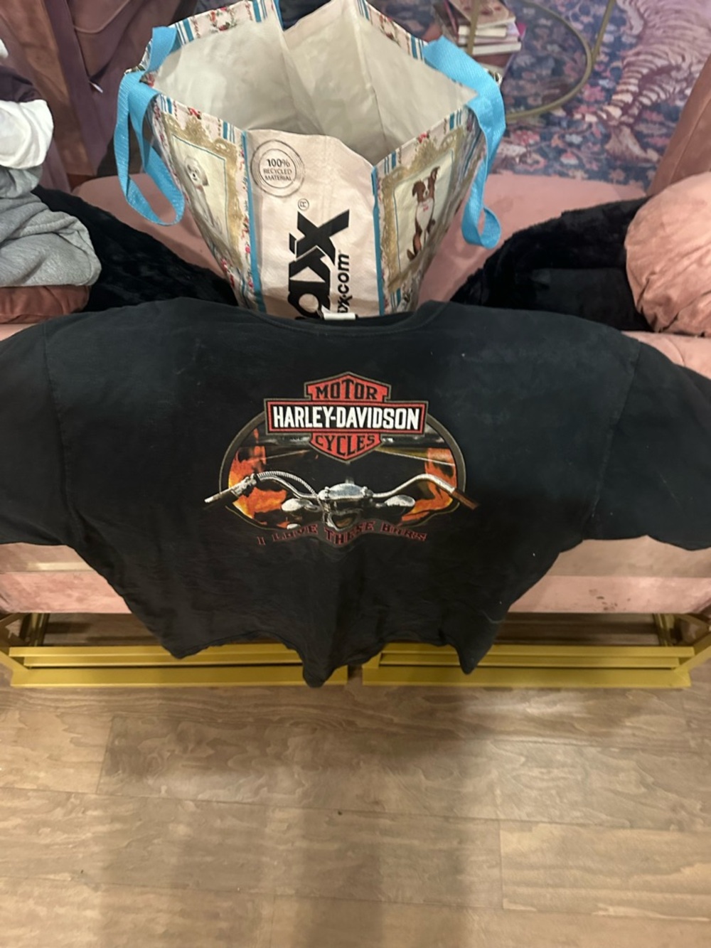 Harley-Davidson Black Graphic Tee with Motorcycle Logo